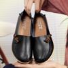 Plus Size Genuine Leather Low-Top Loafers for Women