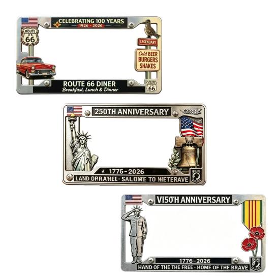 Vietnam Veteran License Plate Frame Patriotic Metal Car Tag Frame 1955-1975 Vietnam Vet Honor License Plate Frame Holder for Standard US Vehicles