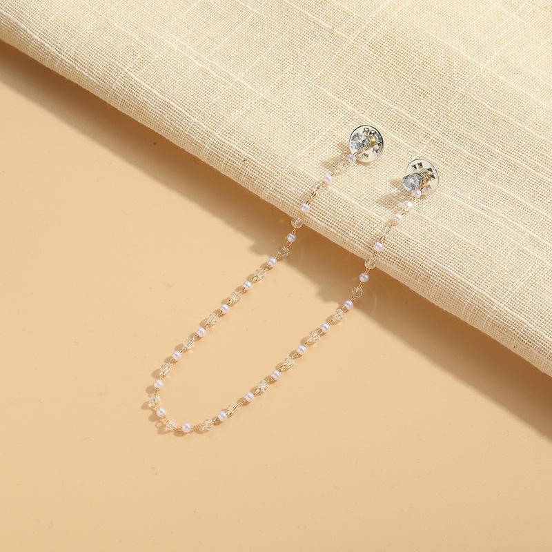 1 unidad de cadena anti-luz de perlas, cadena corporal anti-luz decorativa para mujer, bandolera grande de una sola palabra para escote, cadena anti-luz.