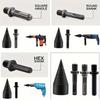 Wood Block Separation Drill Bits Made of Metal, Includes A Wood Block Separation Drill Bit Set with One Drill Bit and Three Matching Screws.