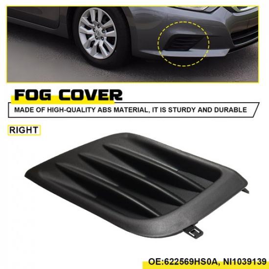 Front Fog Light Black Covers Passenger Right Side For 2016-17 Nissan Altima Base