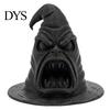 Dark Style Room Accessories 3D Printed Big Mouth Wizard Hat Figurine, Scary Witch Window Display Ornaments Tabletop Statue, Gothic Halloween