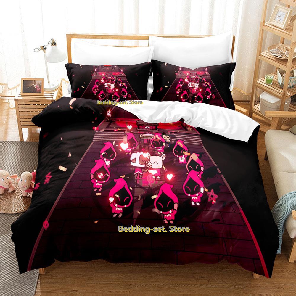 Comforter Cult Of The Lamb Bedding Set Single Twin Full Queen King Size Bed Set Adult Kid Bedroom Duvet Set Print Anime Bed