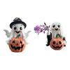 Resin Ghost Pumpkins Figurine Halloween Ghost Pumpkin Ornament Cute White Ghost Party Decoration Ghosts Scary Ghost Figurines