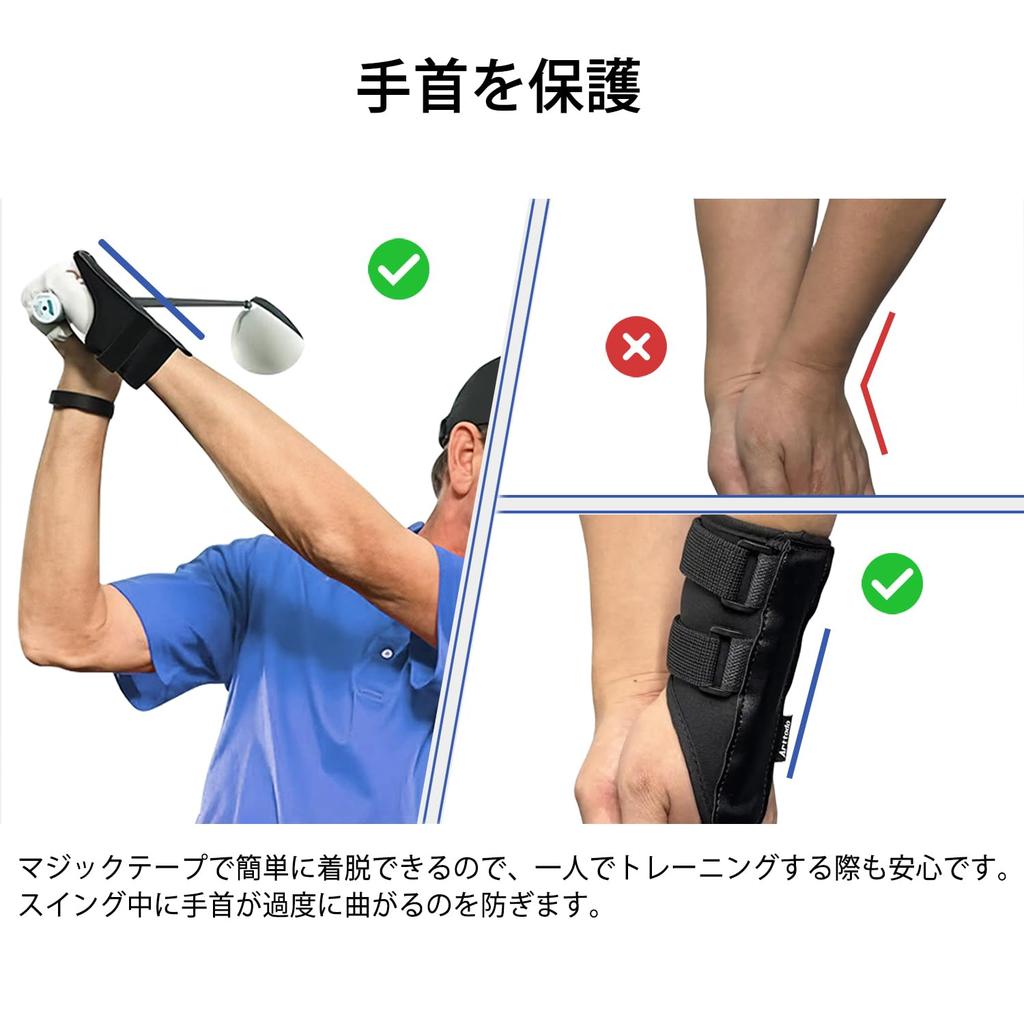 Golf Armband & Wrist Strap, Golf Training Support, Improved Consistency with Arm Trainer, Arm and Body Synchronization, Practice Support for Golfers