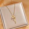 French Light Luxury Tassel Bowknot Necklace - Stylish Women's Clavicle Chain with Personality Design