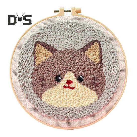 

1 комплект подставок для стаканов с иглами, набор для вышивки иглами, набор для рукоделия с пяльцами, пряжа, инструменты, инструкция для взрослых, начинающих, подставка для стаканов с животными и цветами English books