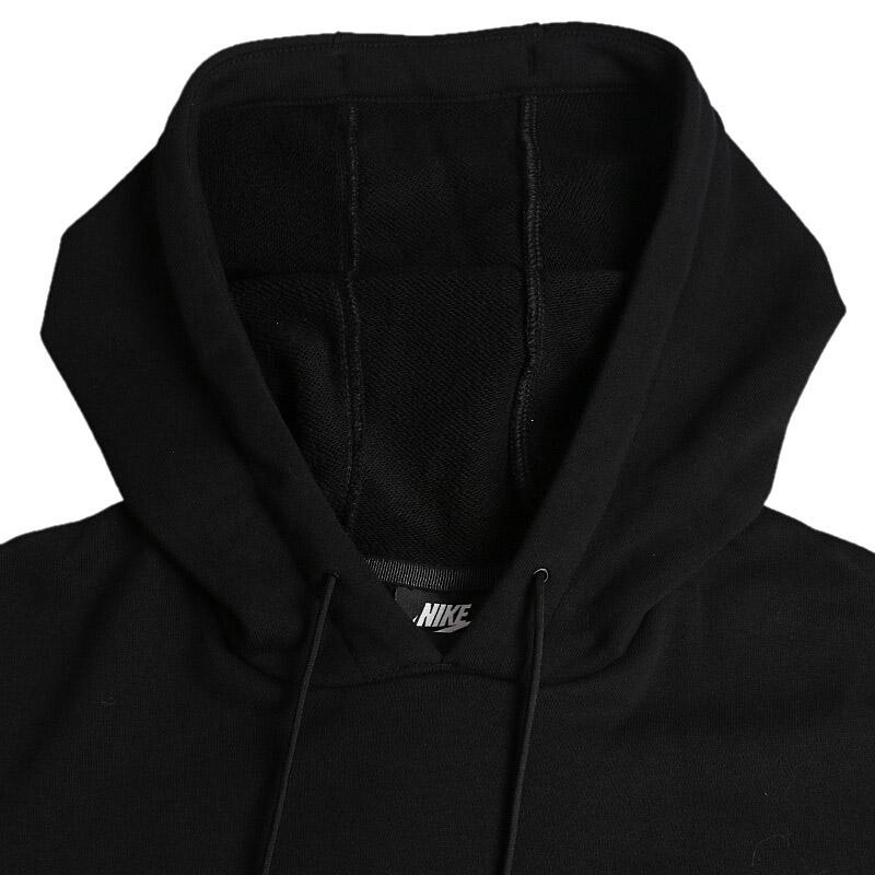 Nike Sports Lifestyle Series Logo Print Hooded Knit Breathable Casual Sports Sweatshirt Women sweatshirt Black AV8291-010