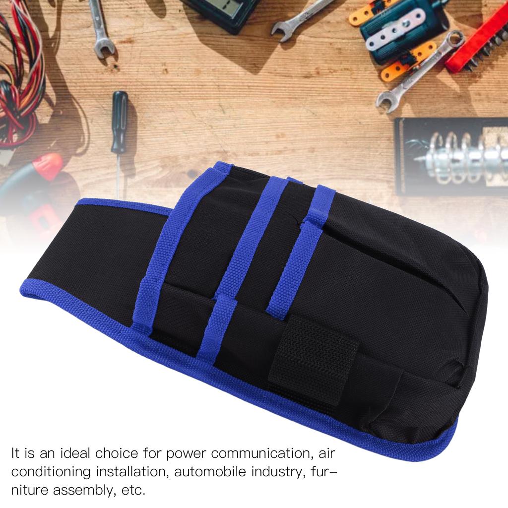 Tool Waist Bag Heavy Duty Oxford Cloth Waist Tool Pouch for Electrician Technician Electrical Maintenance Work