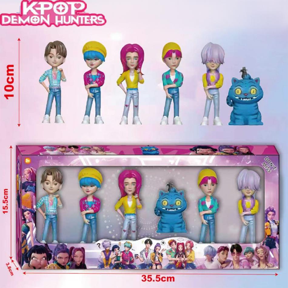 Anime Kpop Demon Hunters Witch Hunter Boy Group High Appearance Doll Saja Boys Decorative Pvc Doll Holiday Gifts Boxed