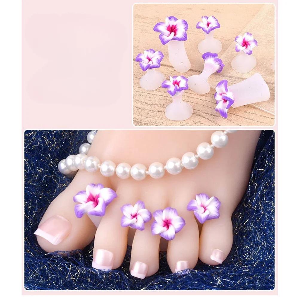 8Pcs/Set Funny Soft Silicone Toe Separator for Nail Polish Set Toe Spacers for Feet Apply Nail Polish Nail Art Pedicure Tool
