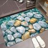 Visual Illusion Carpet Three-dimensional Goose Soft Stone Print Bathroom Anti Slip Absorbent Rug Living Room Door Mat