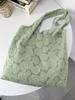 Sweet Flower Ladies Vest Shoulder Bags Large Capacity Portable Women's Tote Shopping Bag Retro Floral Female Purse Handbags