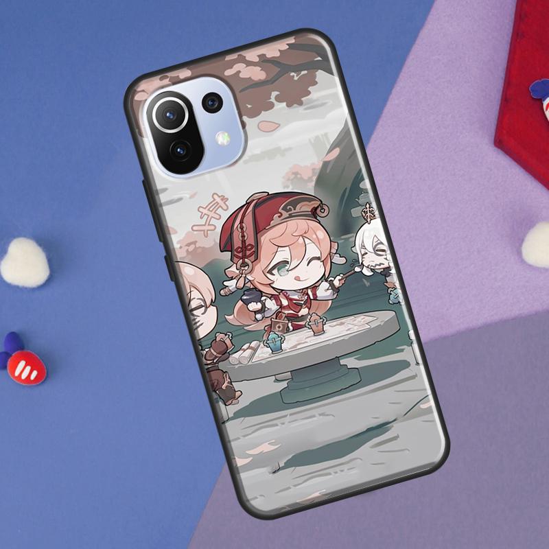 Genshin Impact Chibi Cover For Xiaomi 14T Pro 11T 12T 13T 13 14 Ultra POCO X7 Pro X3 X5 F3 F5 F6 M6 X6 Pro Case