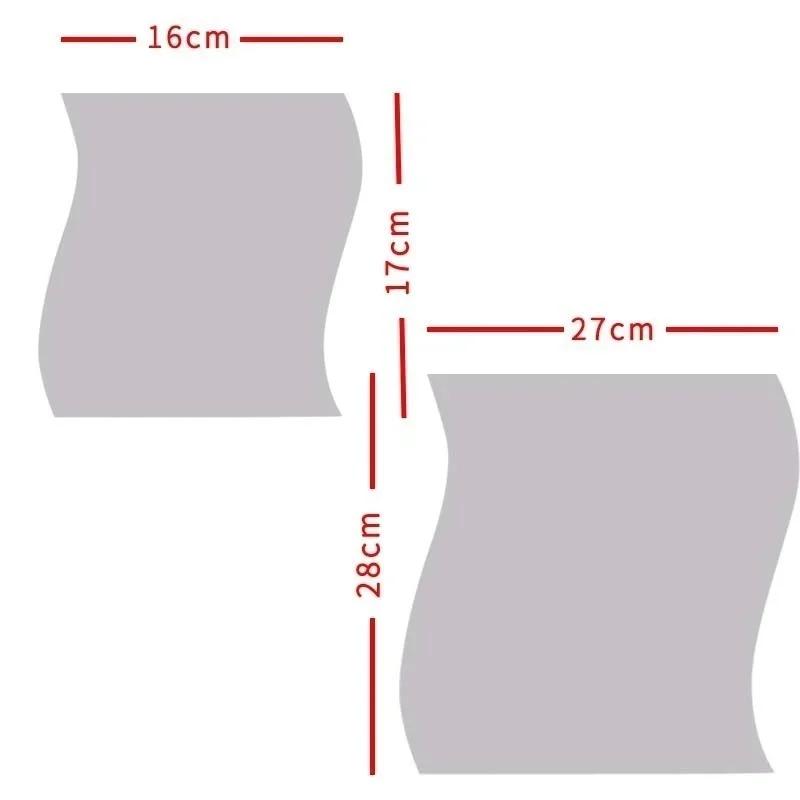 6PCS 3D Acrylic Mirror Surface Wall Sticker DIY Wave Mirror Design for Home Living Room TV Wall Art Decoration Removable