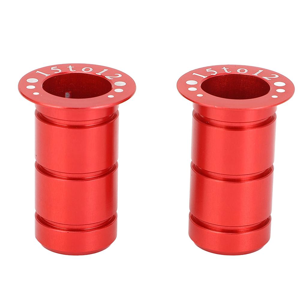 Mountain Road Cycle Hub Thru Axle Adapter 15MM To 12MM Front Thru Axle Adapter Aluminum Alloy Red
