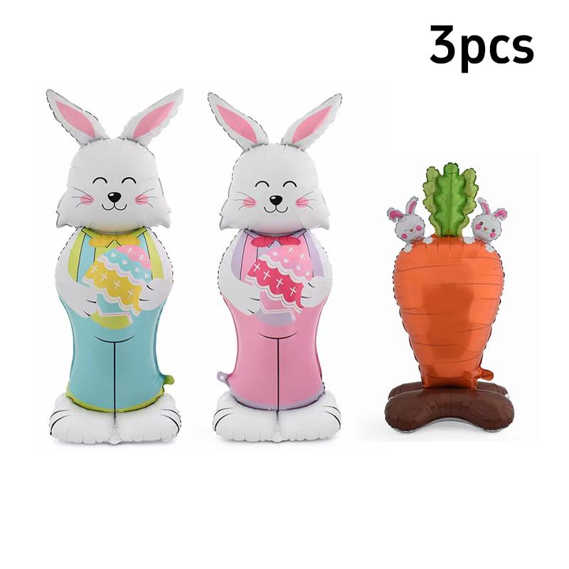 Needoh Large Easter Standing Balloon For Happy Easter Day Party Decorations 150cm Bunny Easter Egg Balloons Kids Party Favors
