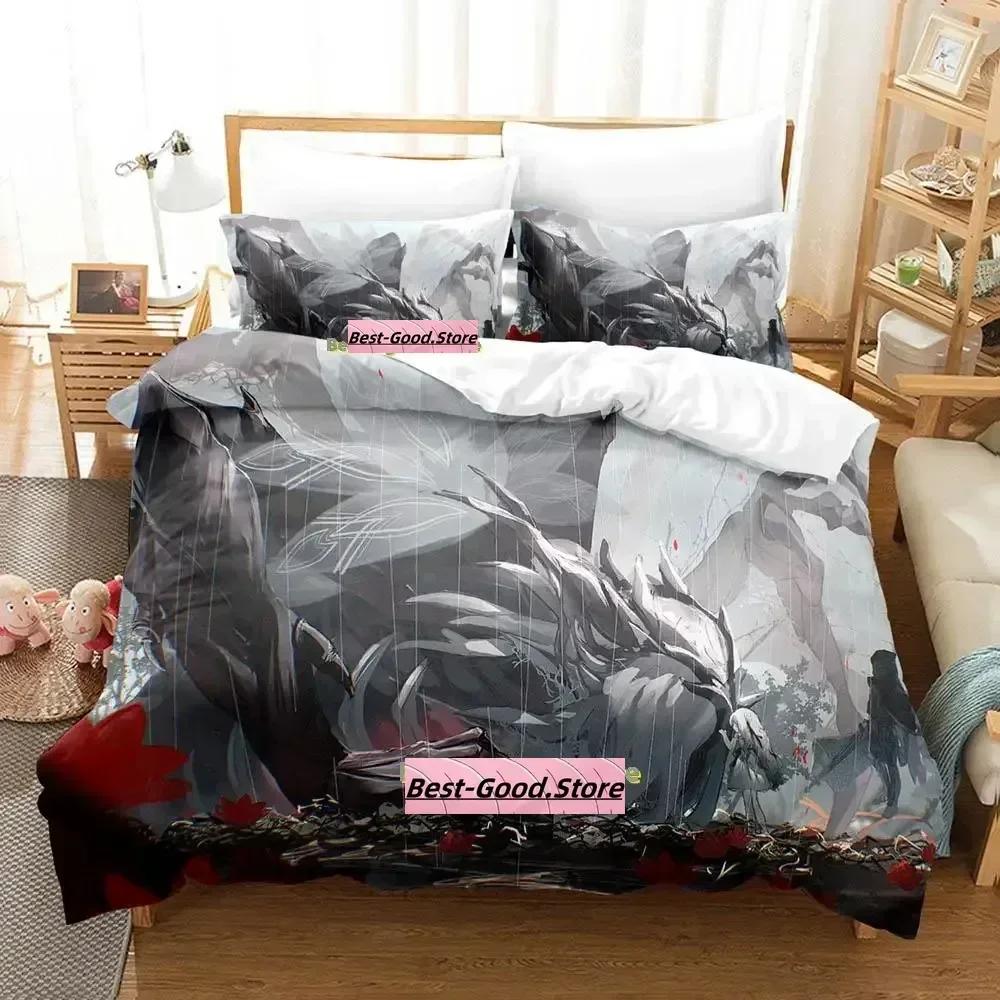 Gamw ENDER LILIES Quietus of the Knights Bedding Set Printed With Pillowcase Bed Duvet Cover Soft Single Double Queen Super King