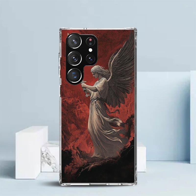 Archangel Michael Soft Cover for Samsung Galaxy S25 Edge S26 S24 S23 Ultra Phone Case S22 S21 Plus S20 FE Print Pattern Shell Ga