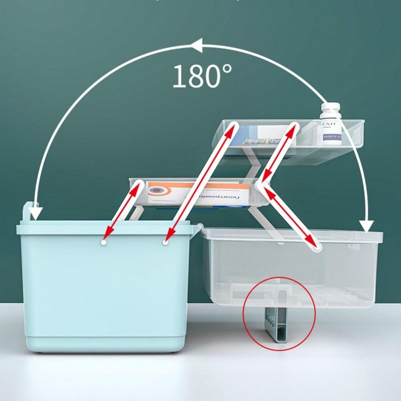 Large Capacity Family Medicine Organizer Box Portable First Aid Kit Medicine Storage Container Family Cosmetics Kit Box Storages