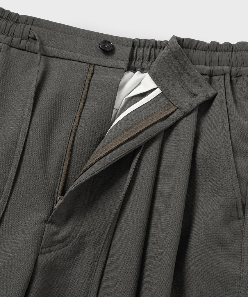 NONBLANK Loose Straight Fit String Pants_Khaki