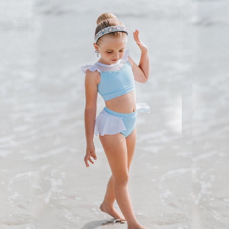 2026 Girls' Disney Princess One-Piece Swimsuit: Cinderella, Snow White & Rapunzel Design