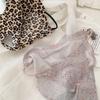 Lady Summer New Style Sexy Leopard Grain Flower Hollow Out Open Fork Ice Silk Without Trace Briefs