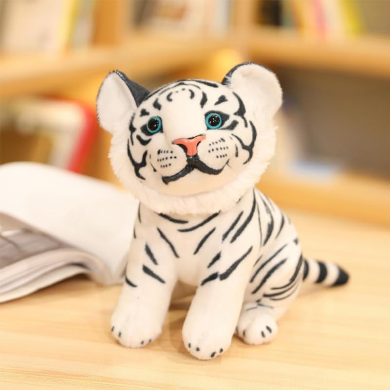 STOBOK Simulation Tiger Doll, White Tiger Plush Toy, Lucky Tiger Plush Toy, Tigger Plush Toy, Tiger Plush Toy, Parrot Plush Toy, Simulation Tiger