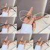 Cat Eye Metal Eyeglasses Frame Blue Light Blocking Support Customized Optical Glasses Anti Blue Light Glasses Eyewear