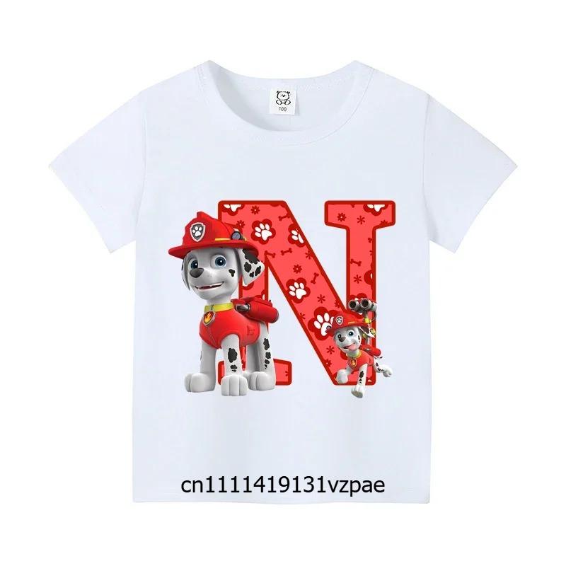 PAW Patrols Children Short Sleeve T-shirt Summer Kids Cartoon Printed Clothing Boy Casual Cotton Tee Girl Anime Cute Tops Gifts