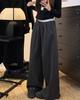 Two-Color Retro Plaid Velvet Fleece-Lined Wide-Leg Casual Pants