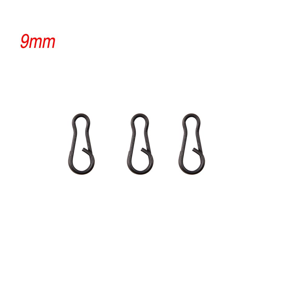 

30 шт. Карповые рыболовные вертлюжки Матово-черные Удлиненный корпус Быстросъемный вертлюжок с кольцом Застежка-карабин Карповые рыболовные аксессуары