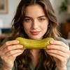 Decompress Toys with Sour Pickles Shape Fidget Toy Soft Elastic Slow Rebound Stress Relief Toy for Prank Funny Prop