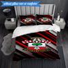 3-teiliges weiches Bettwäscheset mit FC-Wappen-Design, inklusive 1 Bettbezug und 2 Kissenbezügen. Perfekt für Schlafzimmer, Wohnheim, Fan-Geschenk