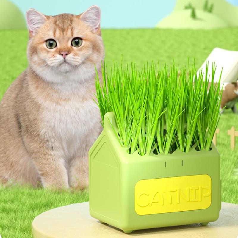 Milk Carton Shape Cat Grass Planter Tray Grass Sprouting Trays Removable Cat Grass Growing Pot Indoor Hydroponic Box Supplies