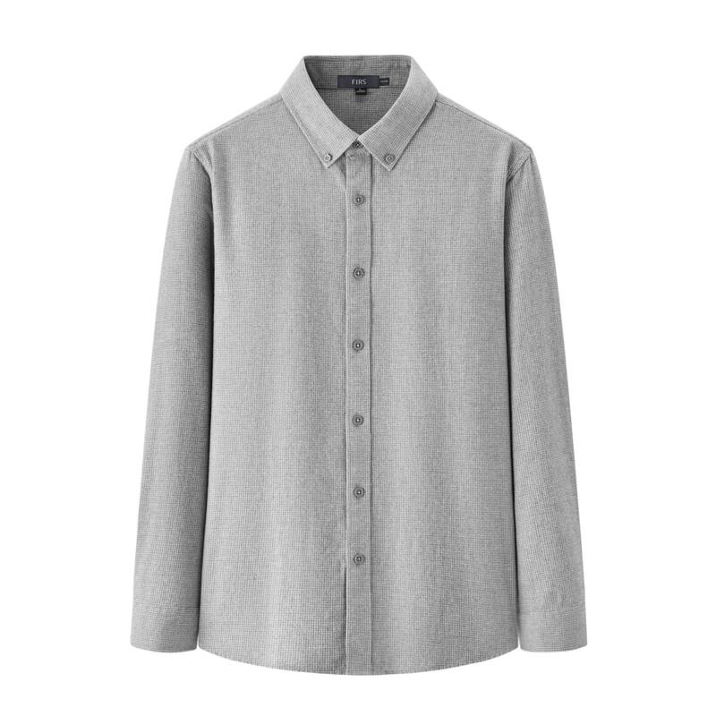 FIRS Men's 100% Cotton Brushed Long-Sleeve Shirt