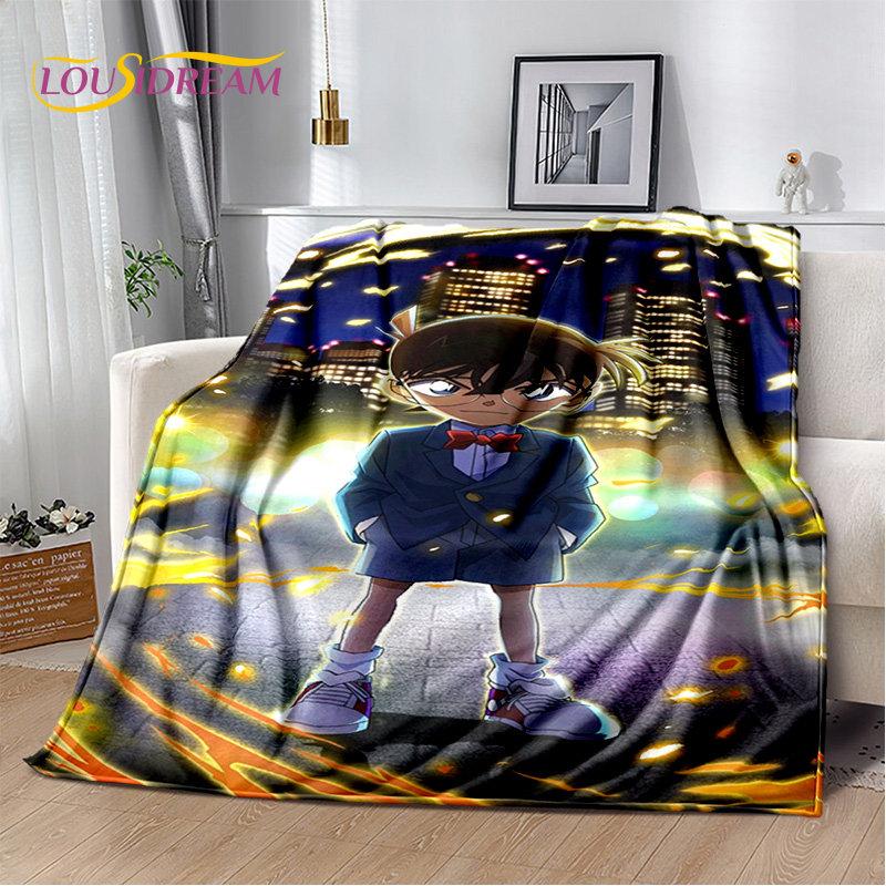Detective Conan Cartoon Anime Soft Plush Blanket,Flannel Blanket Throw Blanket for Living Room Bedroom Bed Sofa Picnic Cover 3D