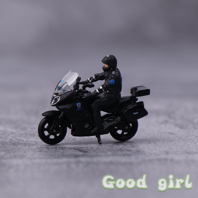 Verkauf 1/64 Miniatur-Legierungs-Motorradmodell - Polizei Display Spielzeug Kindergeburtstagsgeschenk