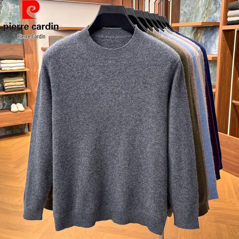 Pierre Cardin Men's Premium Wool-Blend Crewneck Sweater
