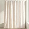 Waterproof Solid Color Cutout Shower Curtain for Bathroom