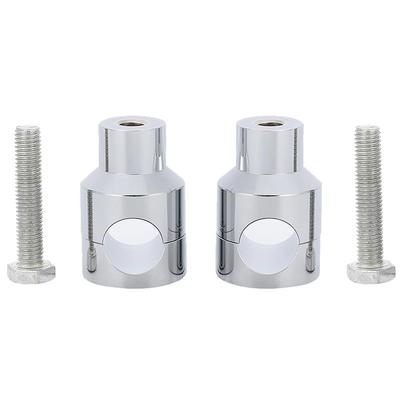 Support de guidon de moto Plaqué argent Rehausseur de fixation de guidon Universel Ensemble gauche et droit 25,4 mm