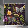 Shower Curtain Waterproof And Mildew-Proof 3D Digital Printing Plant Flower Plant Shower Curtain Bathroom Partition