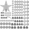 Boules De Noël - SPRINGOS - 100 Pcs - Incassables - Argent - Ø 3/4/6 Cm