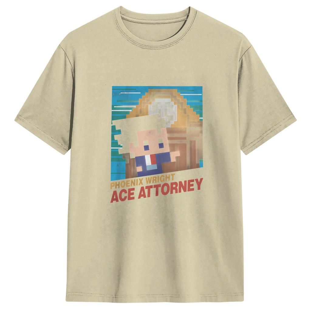 Ace Attorney Tshirt Summer Harajuku Tshirts Unisex Cotton O Neck Oversize Clothes Short Sleeve Awesome Tops