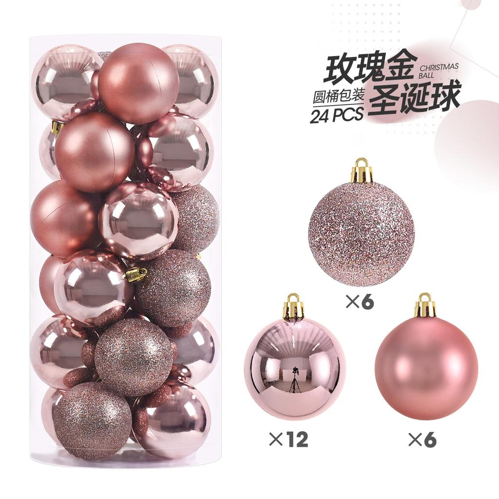 24pcs/set 3cm Christmas Balls Christmas Tree Ornaments Ball Xmas Hanging Tree Pendants Home Party Decor 2025 New Year Gift