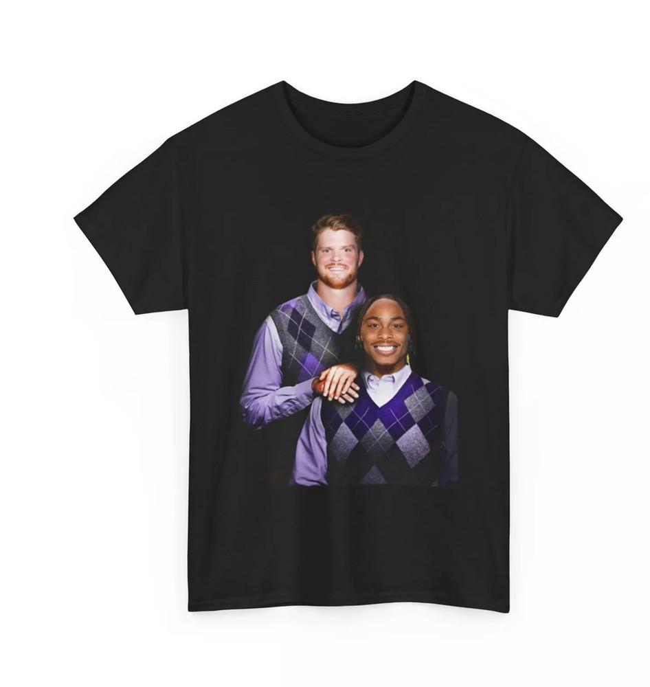 Justin Jefferson Sam Darnold  Tee Christmas Shirt Tee S-5XL CG1073 Unisex T-Shirt XL