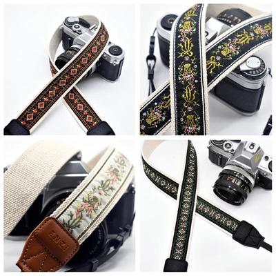 Vintage Adjustable Camera Shoulder Strap Ethnic Style Neck Halter Belt Wrist Chain Universal for DSLR Camcorders