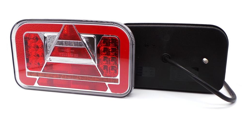 Lampa Led Z Dużym Trójkątem L+P, 12-24V Dynamiczny Kierunek