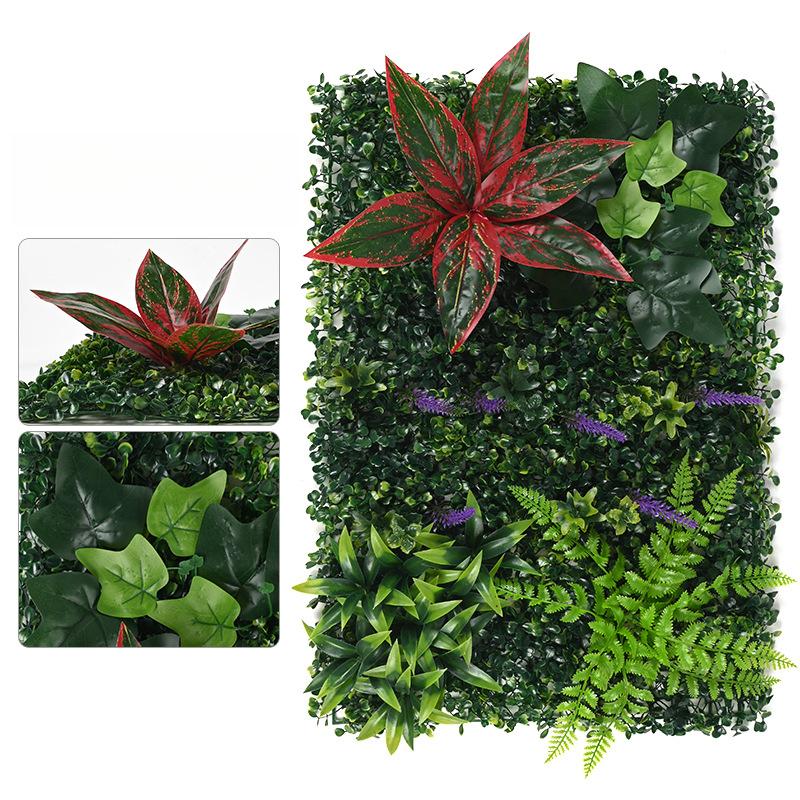1 Stück Künstliche Grüne Pflanzenwandpaneele Simulationspflanzen Hintergrund Wanddekoration 3D Bionische Pflanze Außenrasen, Kunstrasen