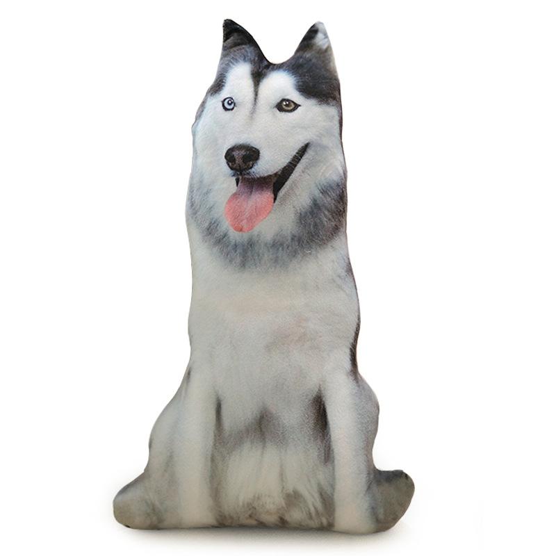 3d Simulated Dog Pillow Animal Doll Creative Doll Cute Sleeping Doll Husky Plush Toy